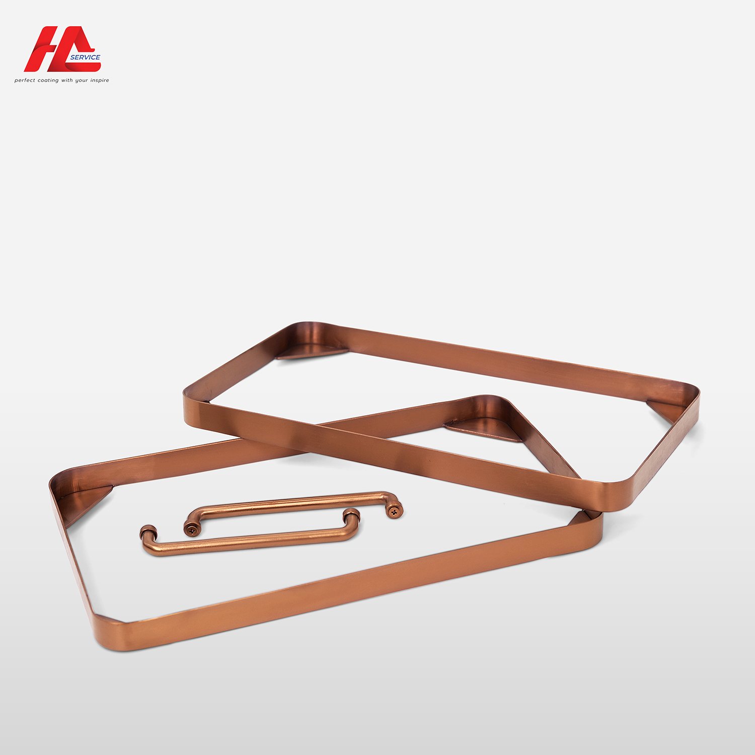 ตัวอย่างขอบถาดใส่อาหาร สีโรสโกลด์ไทเทเนียม | PVD Coating