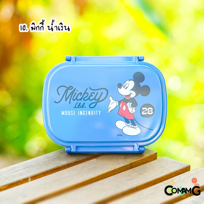 กล่องอาหาร กล่องข้าวเด็ก กล่องข้าวลายการ์ตูน ลิขสิทธิ์แท้ แบบชั้นเดียว แบ่ง2ช่องได้ มีช้อนให้