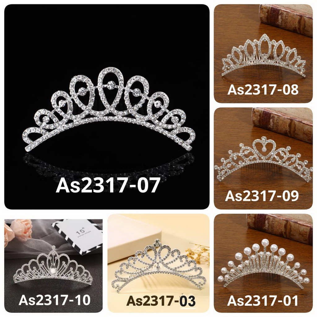As2317- พร้อมส่งจากไทย มงกุฎเพชร แวววาว สวยหรูดูดี เหมือนแบบ ขนาดฟรีไซส์เด็กเล็กถึงเด็กโต หรือผู้ใหญ่ สินค้าสวยมีคุณภาพ มงกุฎ / เทียร่า
