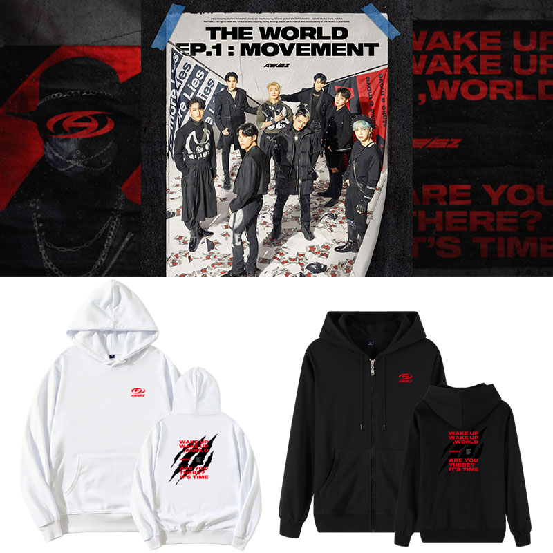 เสื้อกันหนาวมีฮู้ด ATEEZ : THE WORLD EP1 MOVEMENT