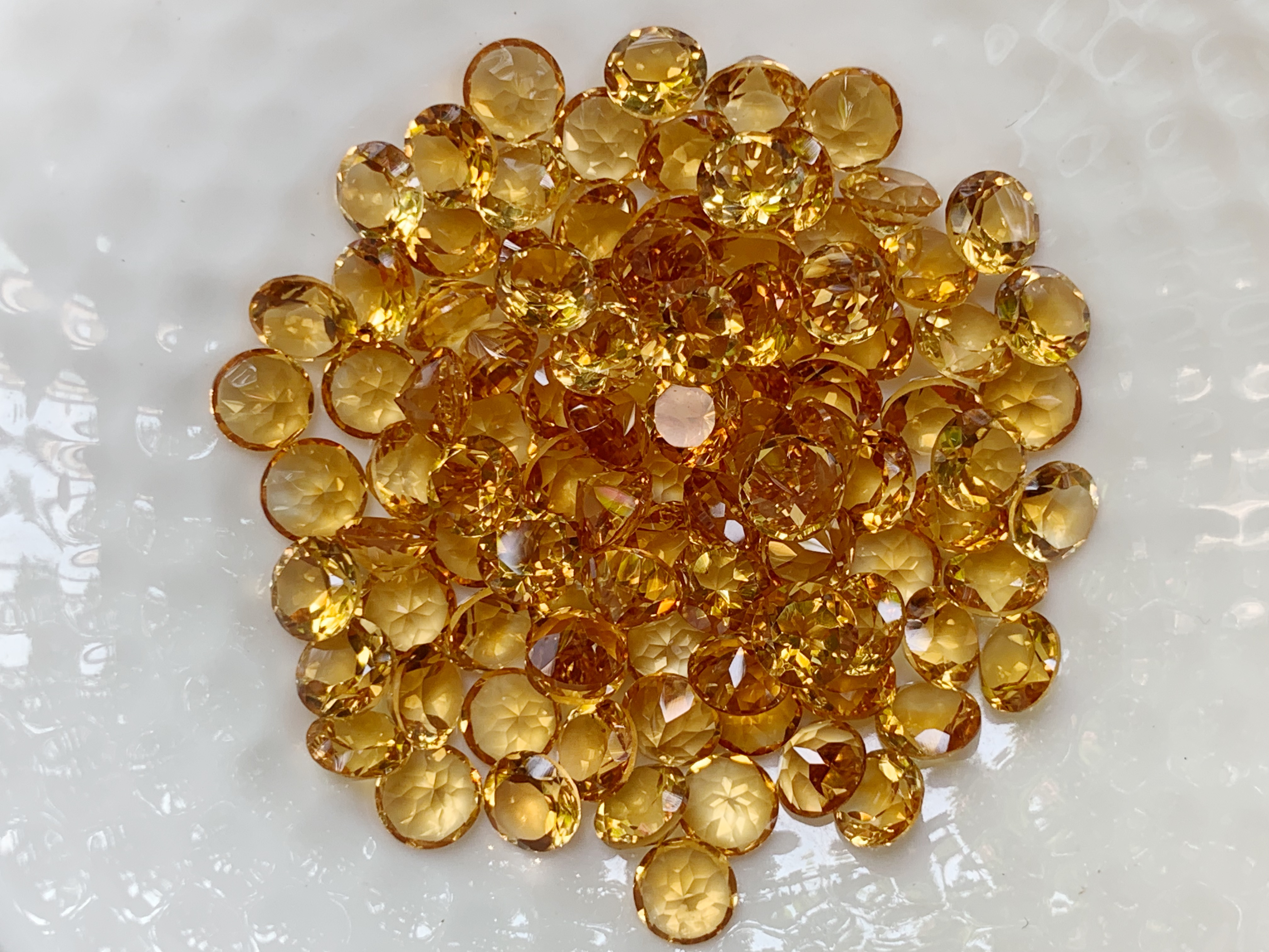 ซิทรินกลม 5.0 มม. 5 กะรัต