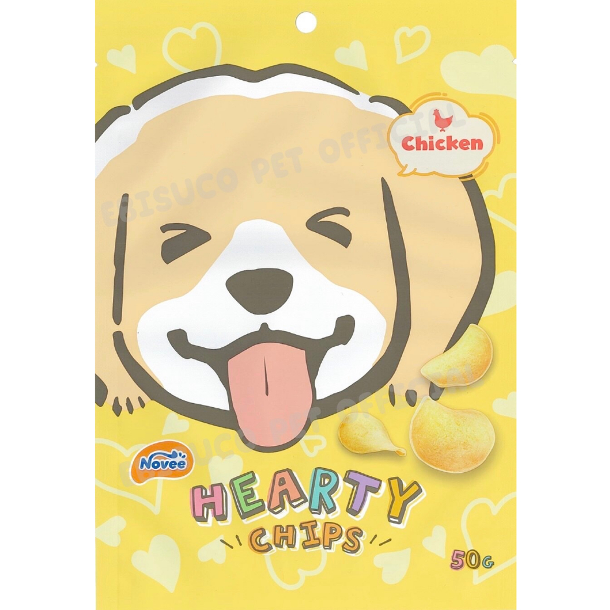 NOVEE HEARTY CHIPS โนวี ฮาร์ทที ชิพ อาหารว่างสุนัข ขนาด 50 G