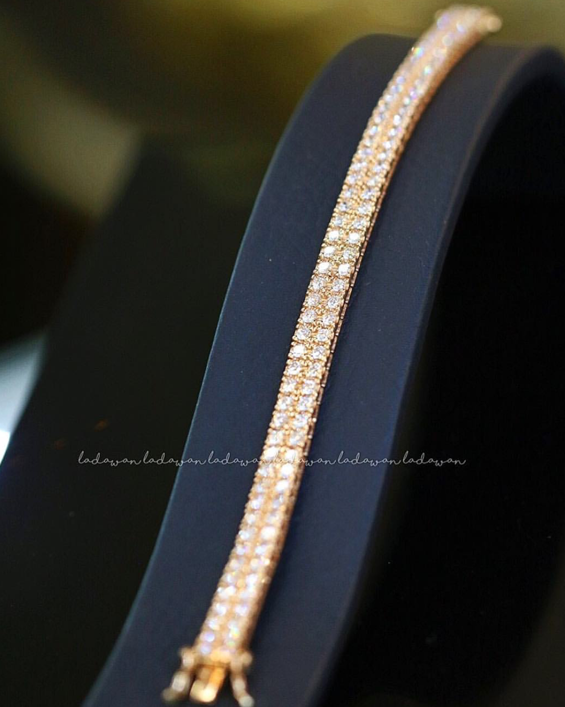 สร้อยข้อมือเพชรแถวคู่ เรือน rosegold