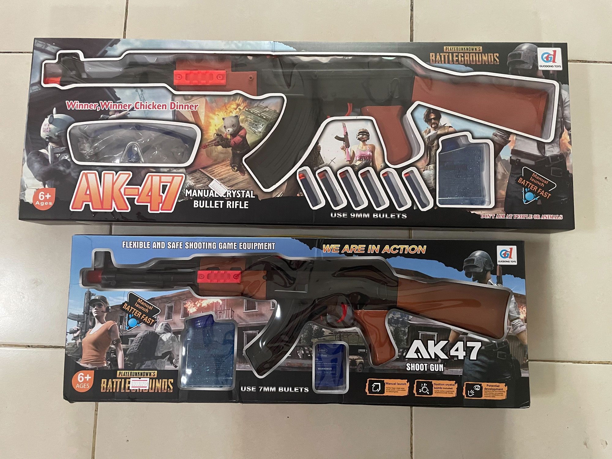 ปืนของเล่น ปืนอัดลมพลาสติกยิงกระสุนเจล กระสุนโฟม ปืนอัดลมยิงกระสุนเจล AK47 SHOOT GUN มี 2 ขนาด