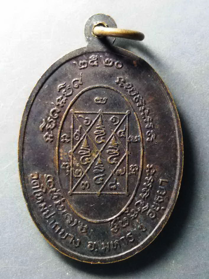 รหัสสินค้า เหรียญคณาจารย์ 258 เหรียญหลวงพ่อทรัพย์ วัดใหม่ปากบาง อำเภอมหาราช จังหวัดอยุธยา สร้างปี 2520 พระรายการนี้ให้เช่าบูชาแล้ว