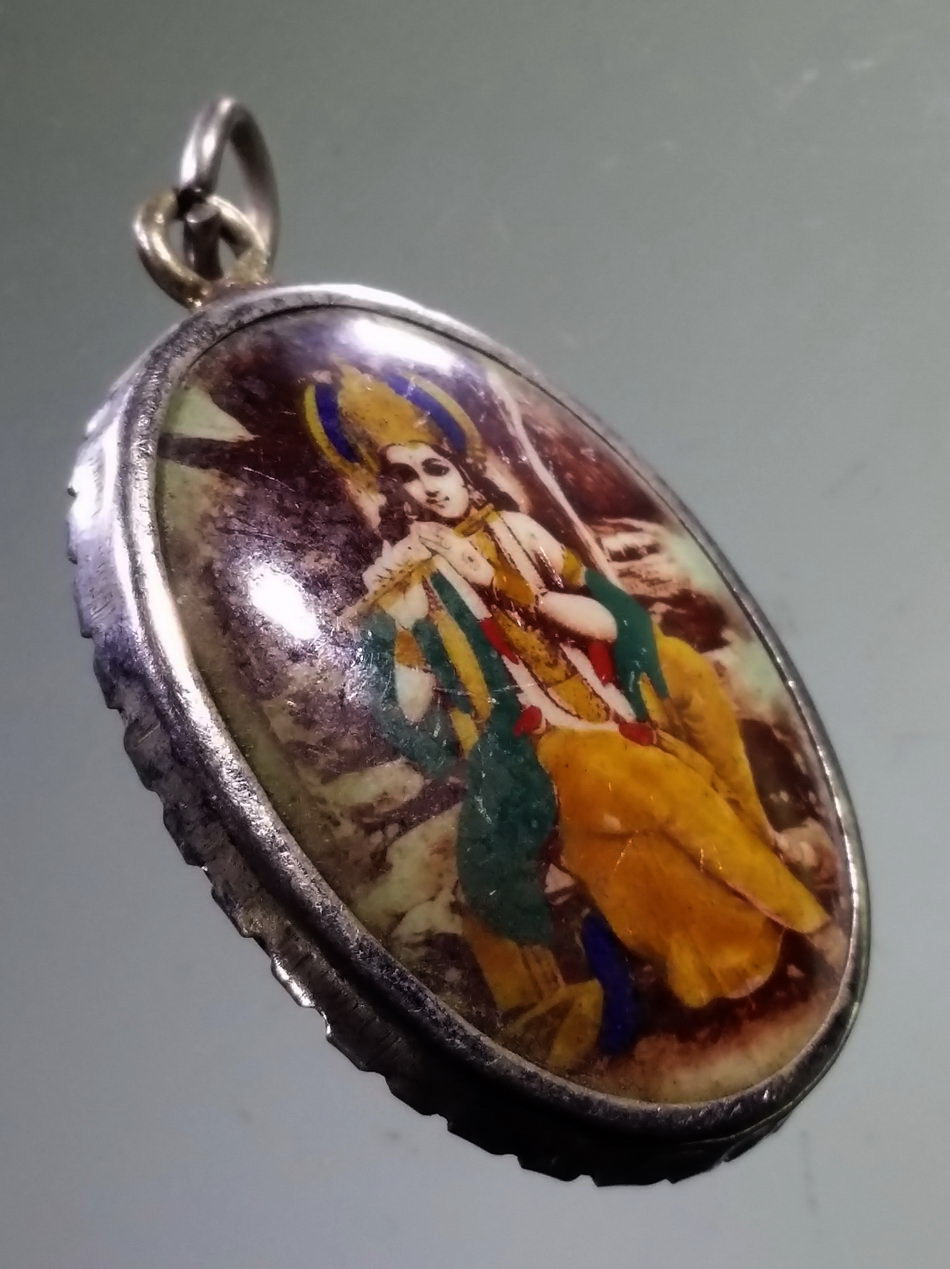 Antig Pim 485 ล็อกเก็ตพระกฤษณะ งานเก่า น่าสะสม บูชาครับ