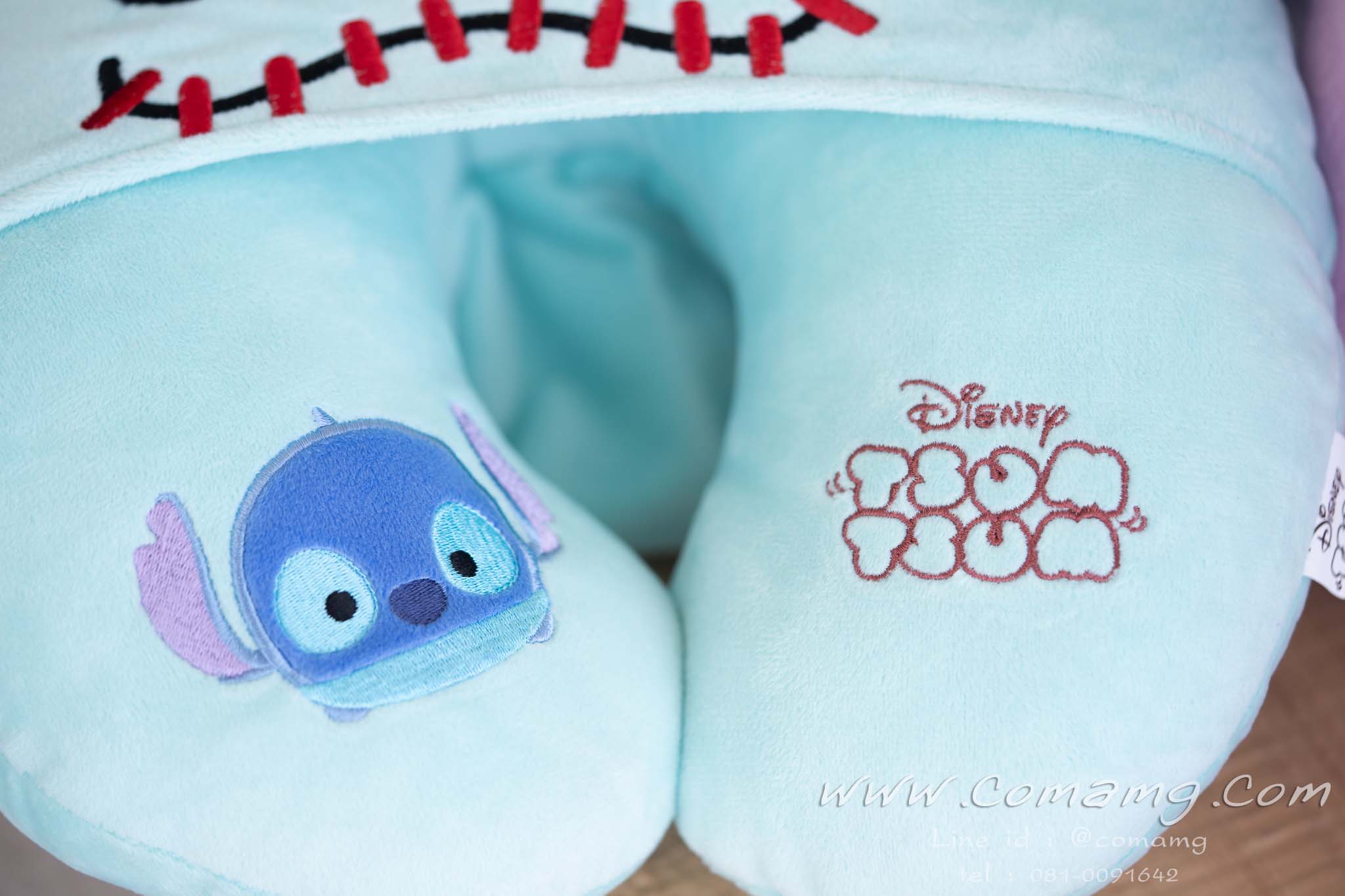 หมอนรองคอมีหมวก สติทซ์ แองเจิ้ล สครัมพ์ ( Stitch & Angel & Scramp)