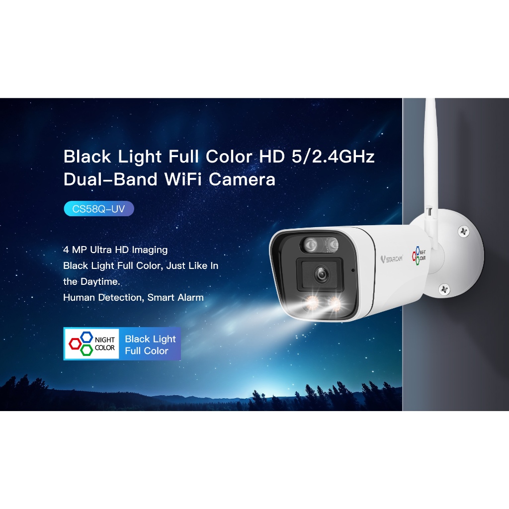 Vstarcam CS58Q-UV กล้องวงจรปิดIP Camera ความละเอียด 4MP Full Color
