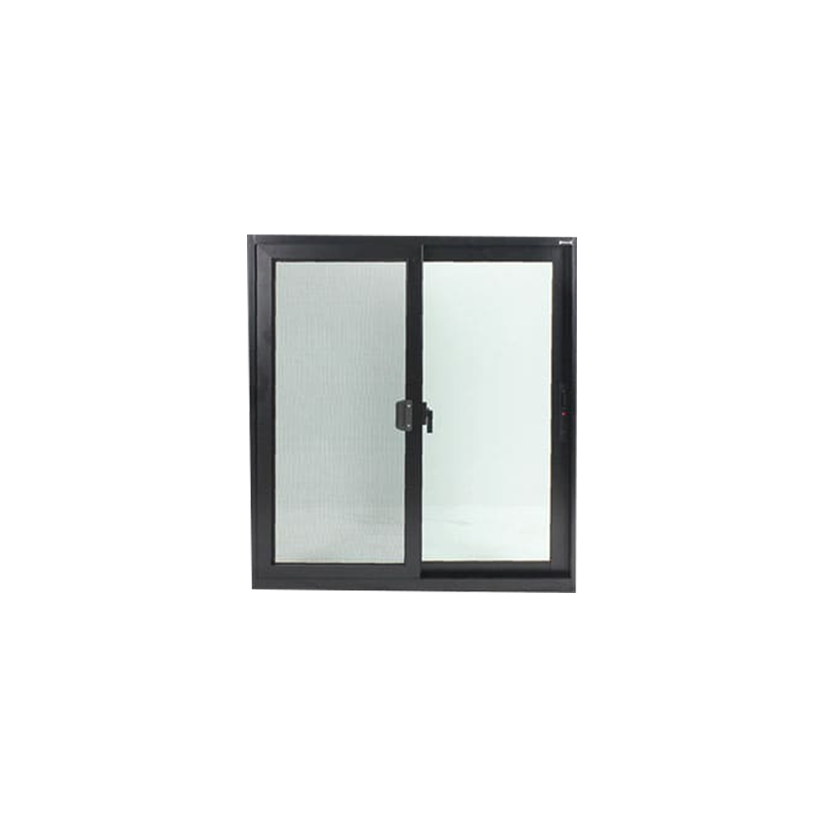 WindowAsia หน้าต่างอลูมิเนียม ECO บานเลื่อน สีดำ (มุ้ง) ขนาด 100x100