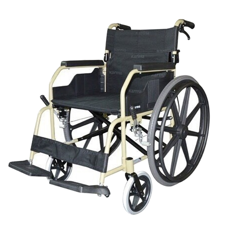 รถเข็นอลูมินัมอัลลอยด์คาร์ม่า รุ่น KM-1500 (KARMA KM-1500) ดีไซน์คลาสสิค ทนทาน เบาะกว้าง 18 นิ้ว ล้อหลัง 24 นิ้ว ของแท้ รับประกันศูนย์ไทย 5 ปี