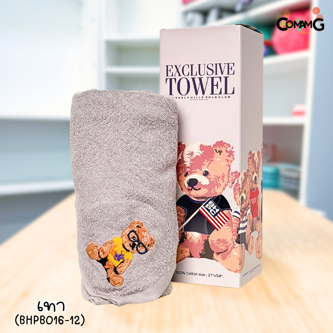 ผ้าขนหนูpolo ผ้าเช็ดตัว Beverly Hills Polo Club Classic Bear ของแท้พร้อมกล่อง สินค้าพร้อมส่ง