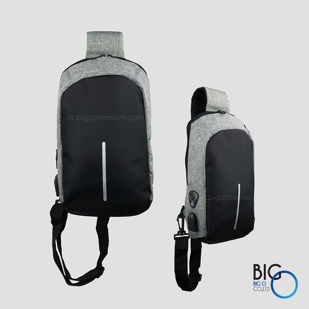 กระเป๋าสะพายข้างนิรภัยพร้อมสาย USB (Backpack + USB Cable)