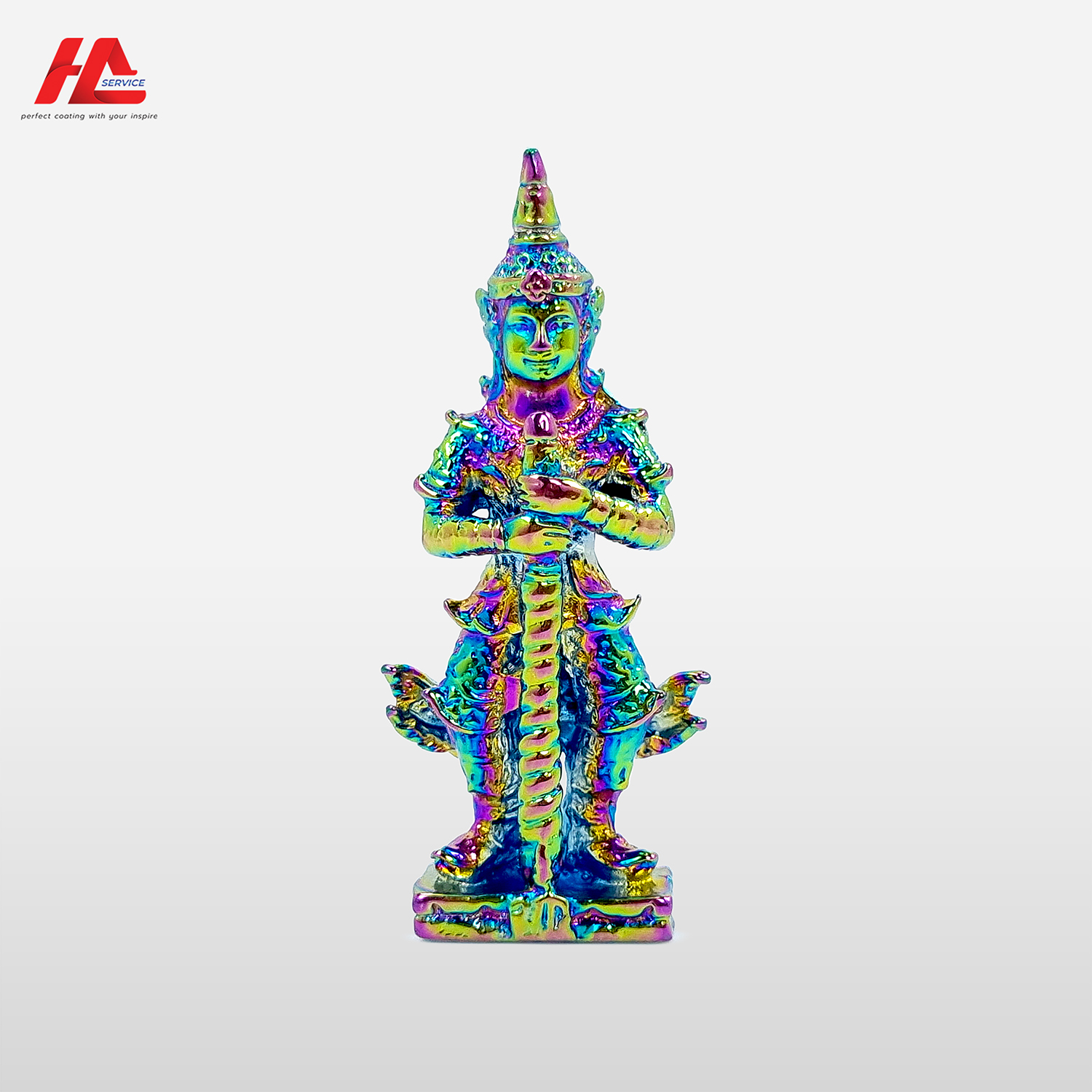 ตัวอย่างท้าวเวสสุวรรณ สีไทเทเนียม | PVD Coating