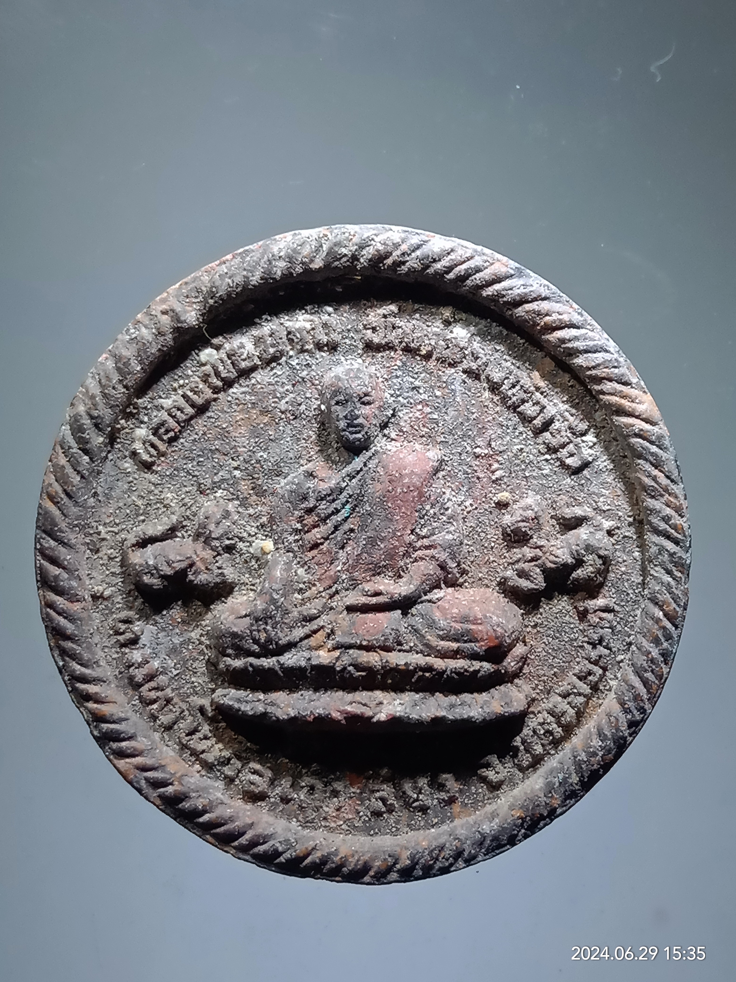 รหัสสินค้า พระเนื้อดิน เนื้อผง เนื้อว่าน 417 พระพิฆเณศวรเนื้อก้นครก หลังหลวงพ่อปาน วัดหนองหัวเรือ ตำบลมหาโพธิ อำเภอเก้าเลี้ยว จังหวัดนครสวรรค์