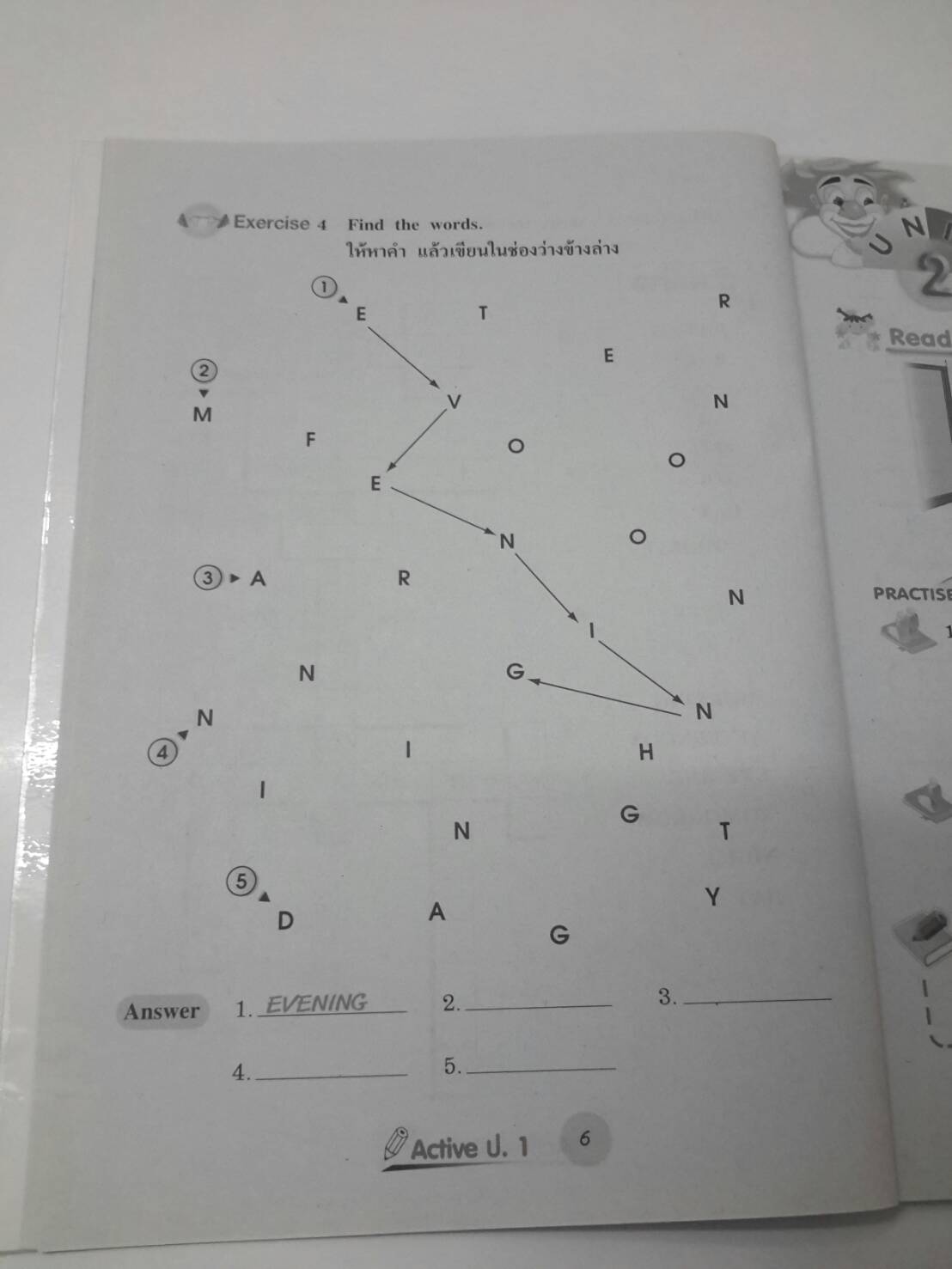 หนังสือ New Active English ป.1 หนังสือฝึกหัดพูดและเขียน สำนักพิมพ์ อจท