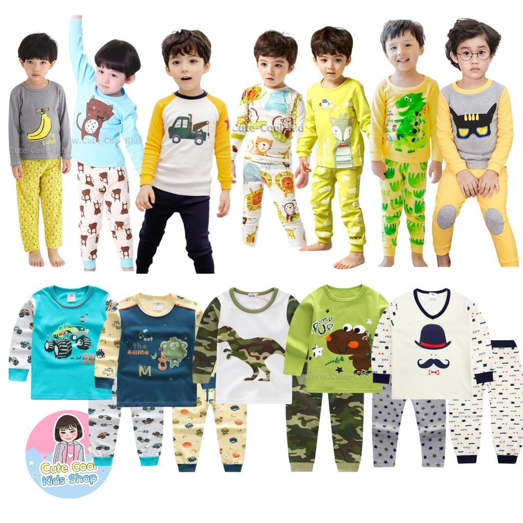 BL-14 ชุดนอนเด็กผู้ชาย แขนยาวขายาว มีขนาด 5-8 ขวบ