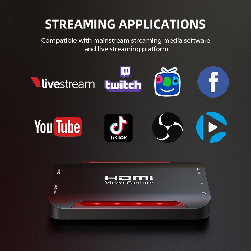 CABLETIME 4K Ultra HDMI Video Capture Card Device For Live Streaming