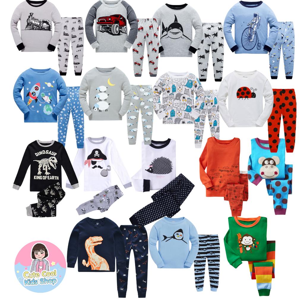 SET-B3 ชุดนอนเด็กผู้ชาย แขนยาวขายาว Size 3Y (2-3 ขวบ)