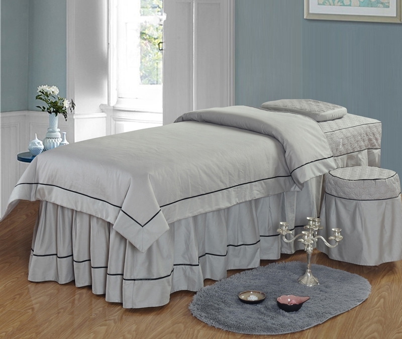 ผ้าคลุมเตียงสปา ผ้าปูเตียงนวดตัว (80*190)ผ้าปูเตียงสปา Luxury bedsheet ขายเป็นชุด