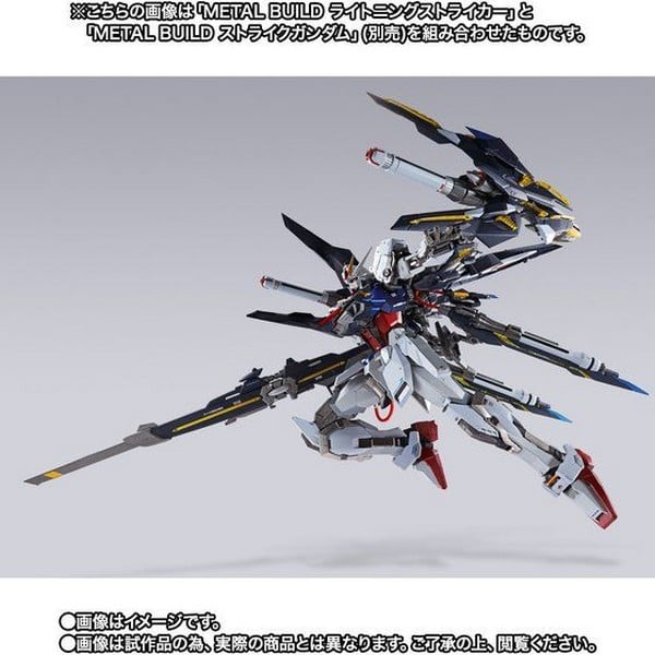 🔔🔔เปิดรับPreorder มัดจำ 1200 บาท P_Bandai Metal Build Lightning Striker โมเดลสำเร็จ *เฉพาะพาสไม่รวมหุ่น