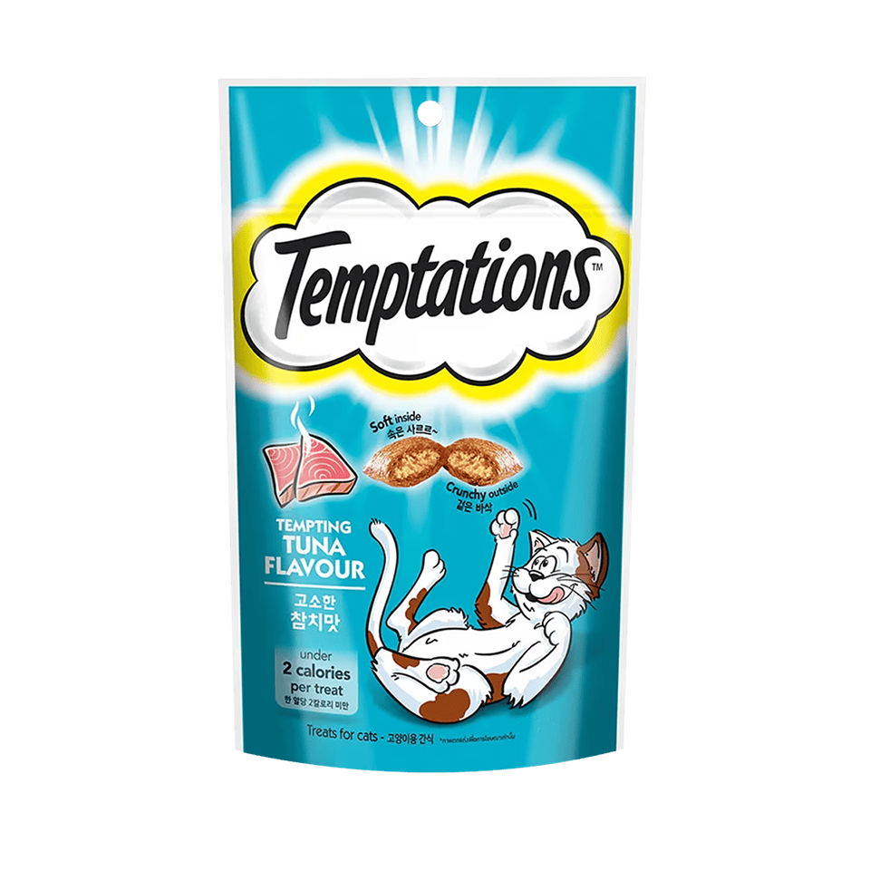 Temptations ขนมแมว 75-85 g | ซีฟู้ด • Mix Ups • ไก่ • ครีมมี่