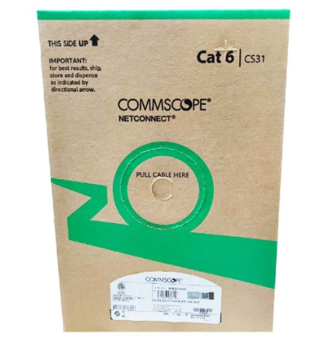 COMMSCOPE 884022314/10 (AMP CBC-0007) CAT 6 Indoor UTP Cable 23 AWG, Bandwidth 250MHz, CMR Blue Color 305 M./Pull Box