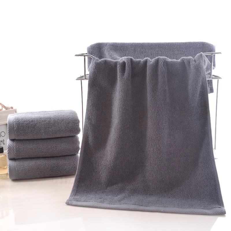 ผ้าขนหนูเช็ดตัวสีเทาCotton100% ผ้าขนหนูเกรดโรงแรม