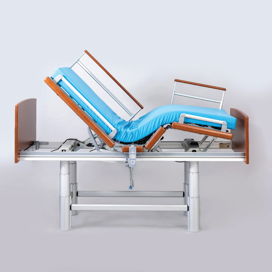 เตียงผู้สูงอายุปรับไฟฟ้าแบรนด์ Volker Bed รุ่น 3080MA จากประเทศเยอรมนี + แถมพิเศษ ที่นอนป้องกันแผลกดทับ HP Blue จากเยอรมนี + ชุดผ้าปูที่นอน + ผ้ายาง + เก้าอี้นั่งอาบน้ำ + ไม้เท้า (รุ่น TOP)