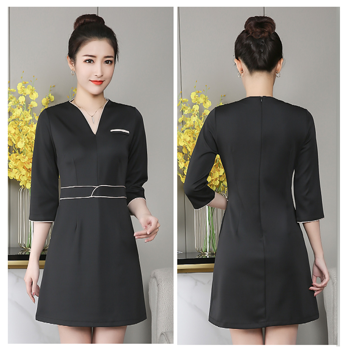 ชุดฟอร์มพนักงาน ชุดยูนิฟอร์ม ชุดพนักงานต้อนรับ ชุดพนักงานโรงแรม ชุดสปา ชุดเดรสพนักงานคลีนิก