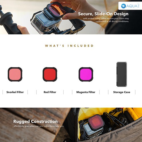 GoPro 11 / 10 / 9 PolarPro DiveMaster 3-Pack Filter Kit Protective Housing ของแท้