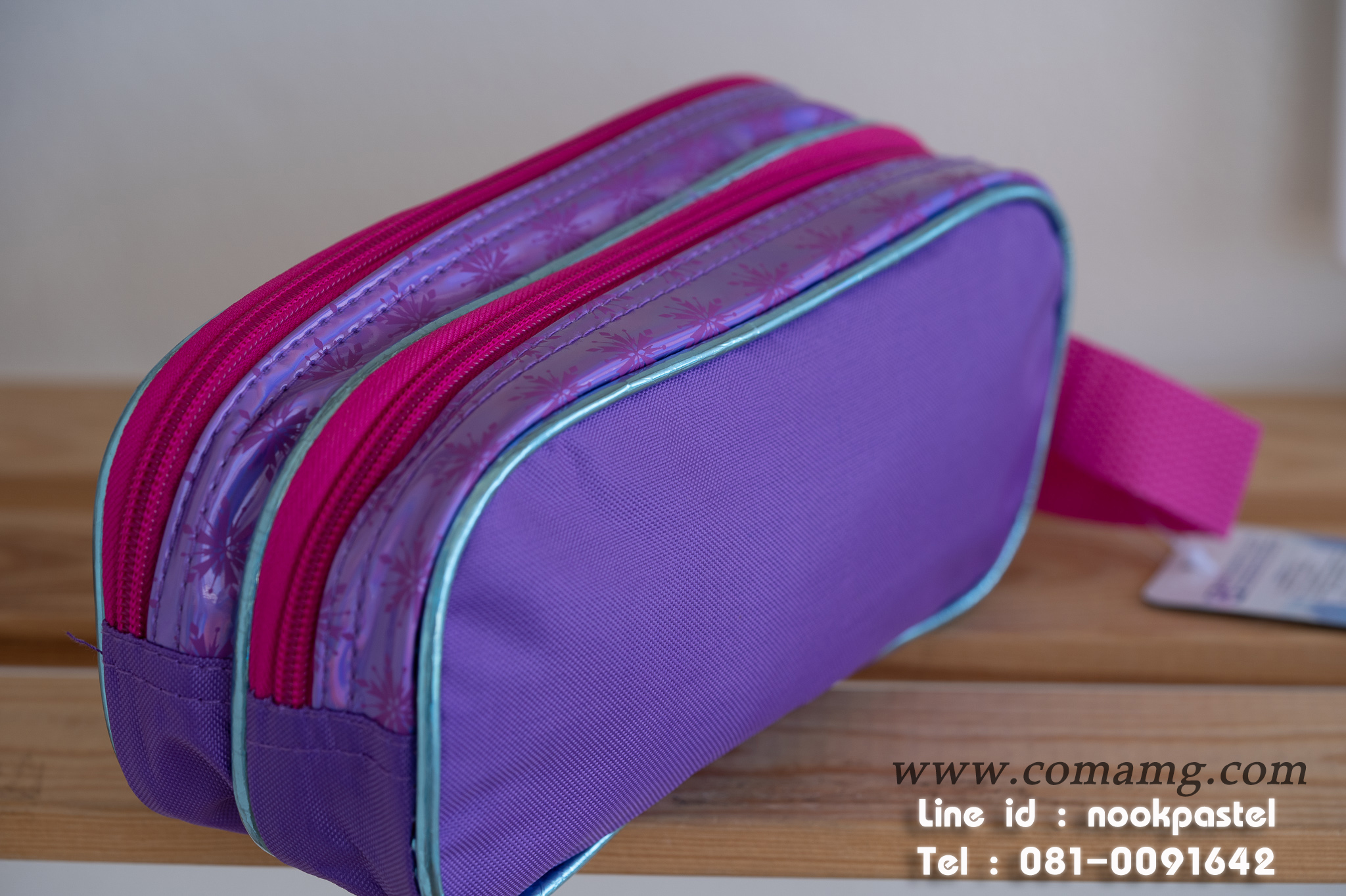 กระเป๋าใส่เครื่องเขียนเอลซ่าอันนา (Frozen) สีม่วง ลิขสิทธิ์แท้