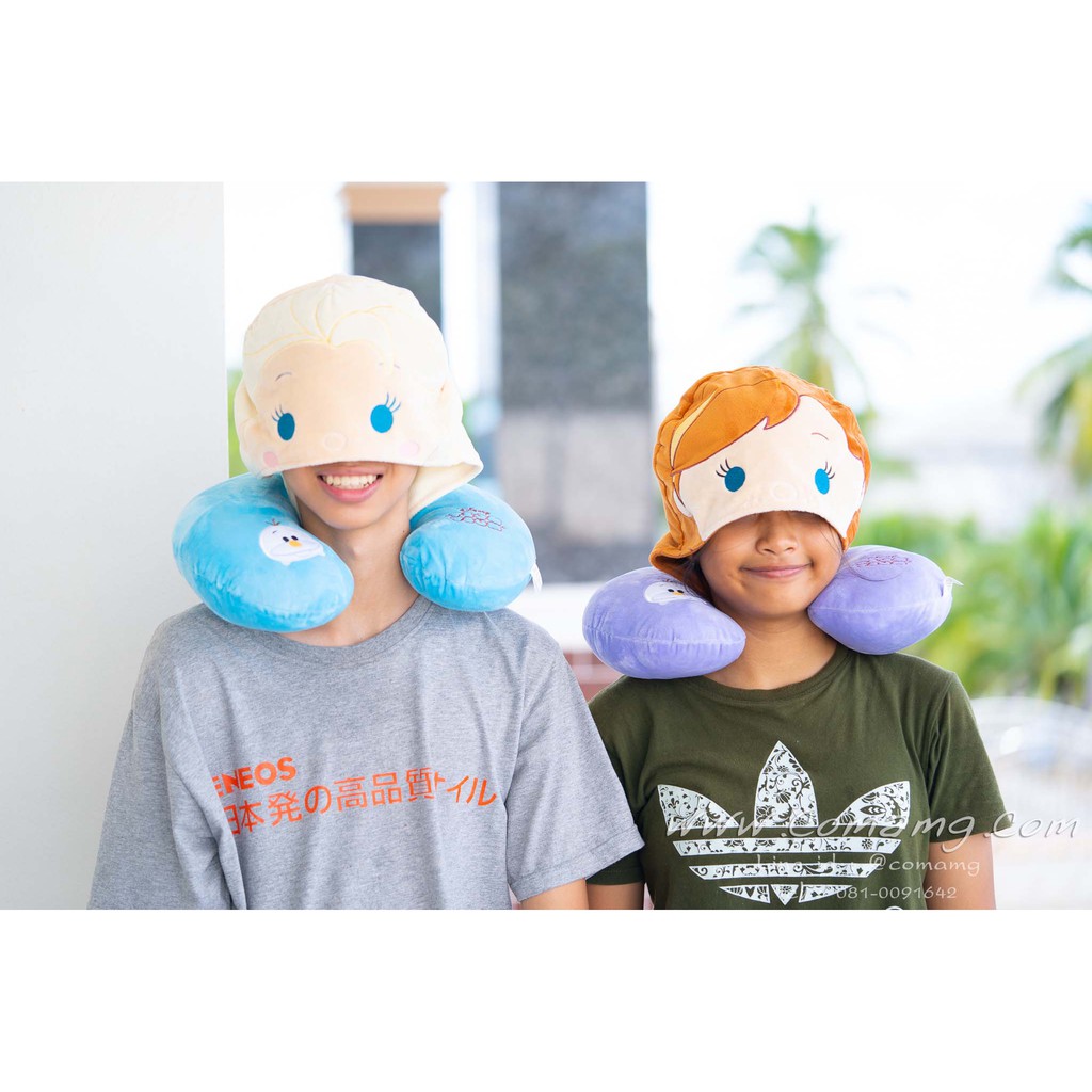 หมอนรองคอมีหมวก เอลซ่า&อันนา (ในเรื่องFrozen )