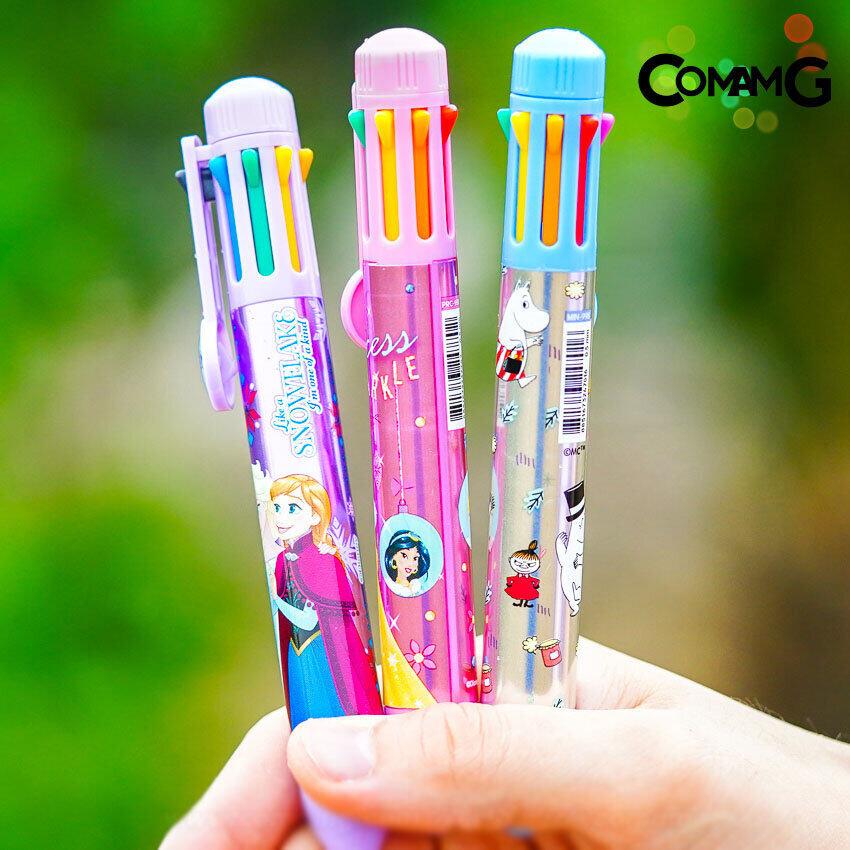 ปากกา8สี ปากกาลูกลื่น8สี ใน1แท่ง ลายการ์ตูนลิขสิทธิ์แท้