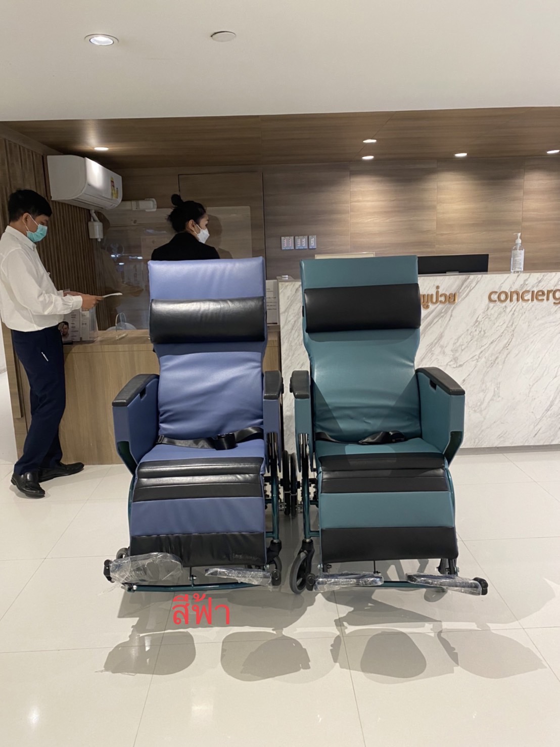 รถเข็นปรับเอนนอนไซร้ใหญ่ แบรนด์ญี่ปุ่น Matsunaga Wheelchair (車いす) รุ่น FR31TR เบาะนั่งกว้างพิเศษ 50 ซม. เปิดประสบการณ์นอนที่สบายที่สุด + แถมฟรี สายรัดกันตก