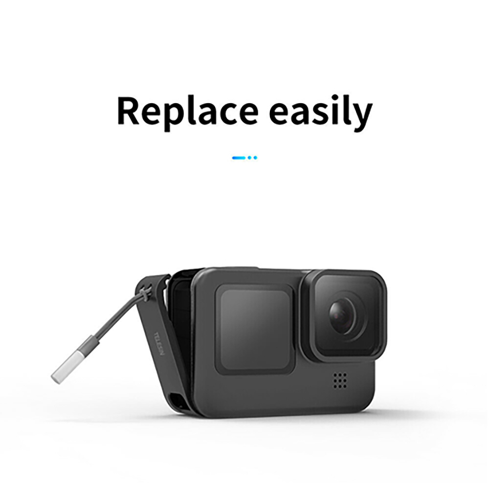 GoPro 11 / 10 / 9 Telesin Plastic Side Open Door With Rechargeable Port ฝาปิดข้างพลาสติก ชาร์จแบตได้