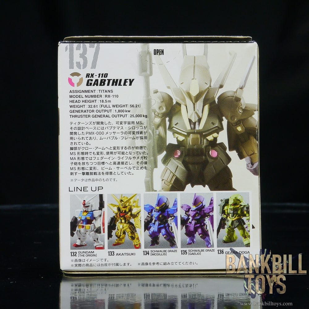 กันดั้ม Bandai Candy Toy FW Gundam Converge #03 No.137 RX-110 Gabthley