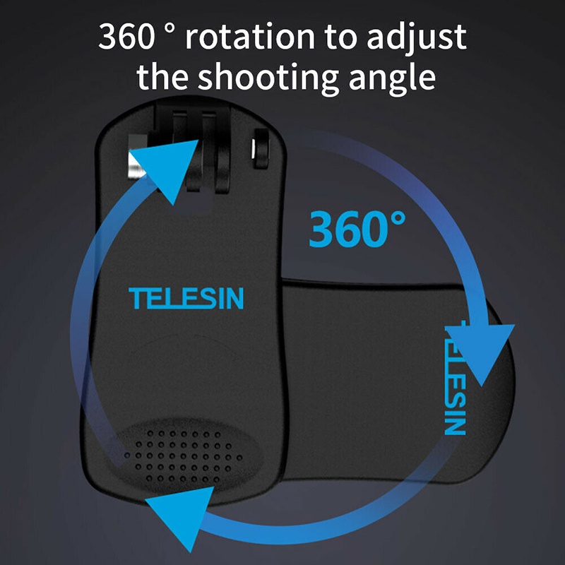 Telesin Backpack Clip GoPro Mount 360 Degree Rotary คลิปหนีบติด หมุนได้ 360 องศา คลิปหนีบกระเป๋า หนีบหมวก