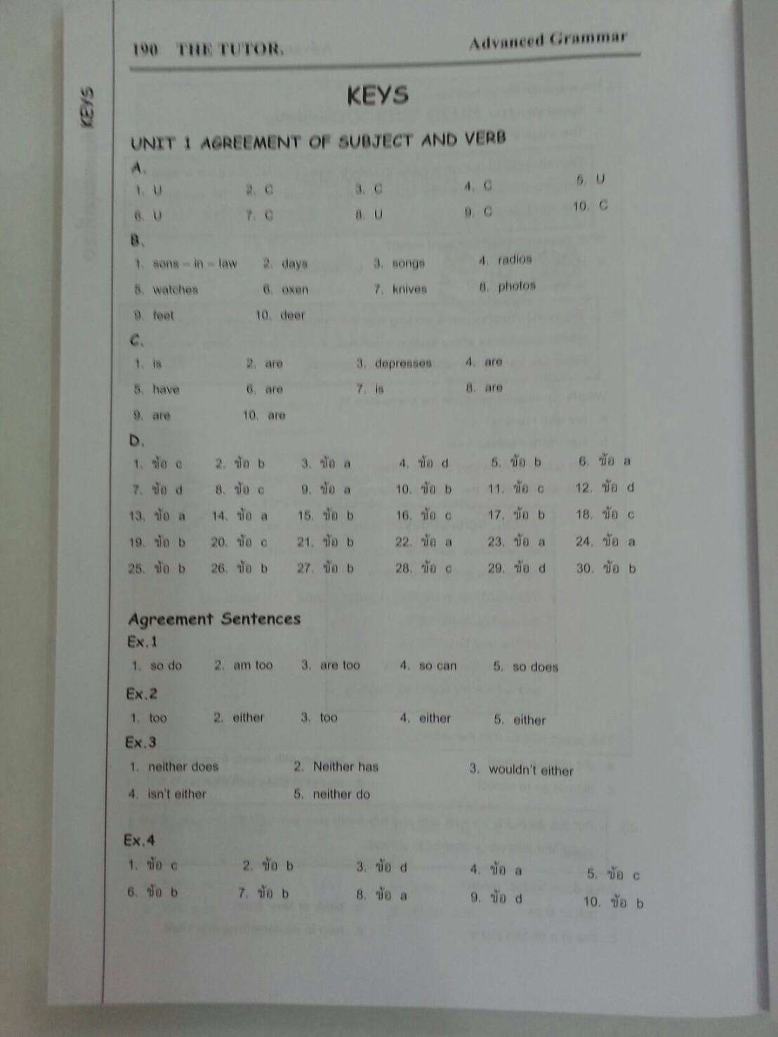 หนังสือเตรียมสอบ English Advanced Grammar ของ The tutor