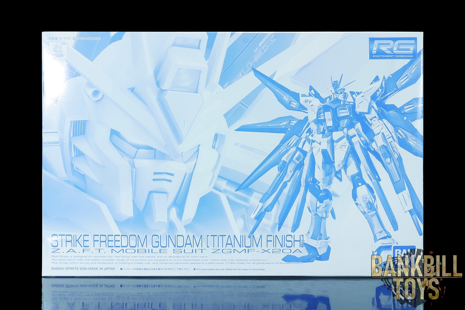 กันดั้ม Bandai Spirits Gunpla Premium Bandai Hobby Online Shop Limited RG 1/144 ZGMF-X20A Strike Freedom Gundam [Titanium Finish]