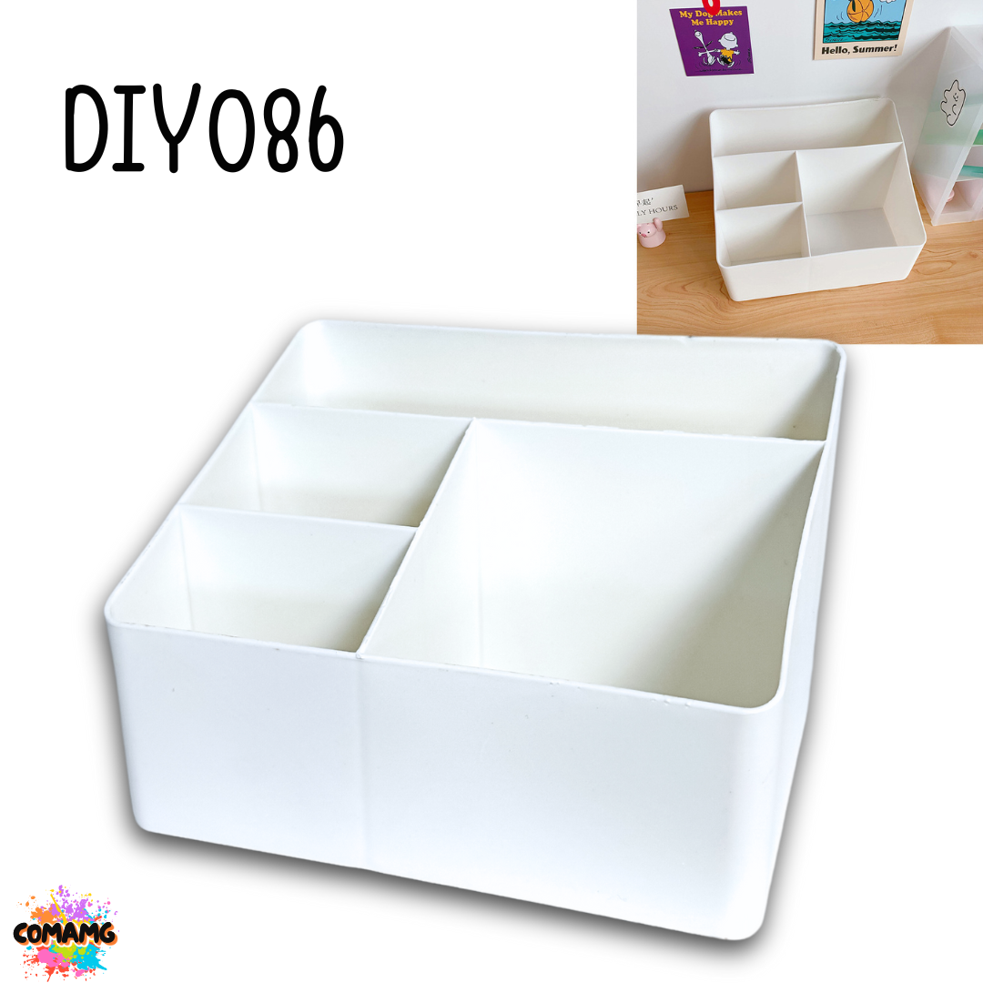 กล่องเก็บเครื่องเขียนพร้อมสติ๊กเกอร์ตกแต่งDIY กล่องใส่ปากกา ดินสอ ใส่เครื่องสำอาง กล่องใส่ของ พร้อมส่ง