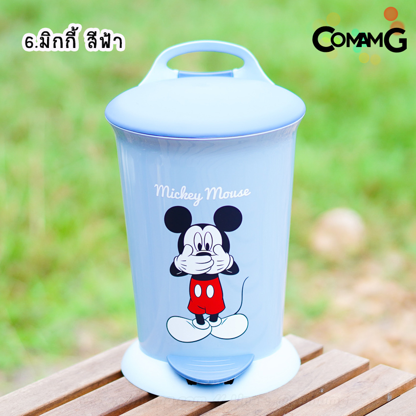 ถังขยะแบบเหยียบ มีถังซ้อนด้านใน ขนาด29*20ซม ลายการ์ตูน ลิขสิทธิ์แท้