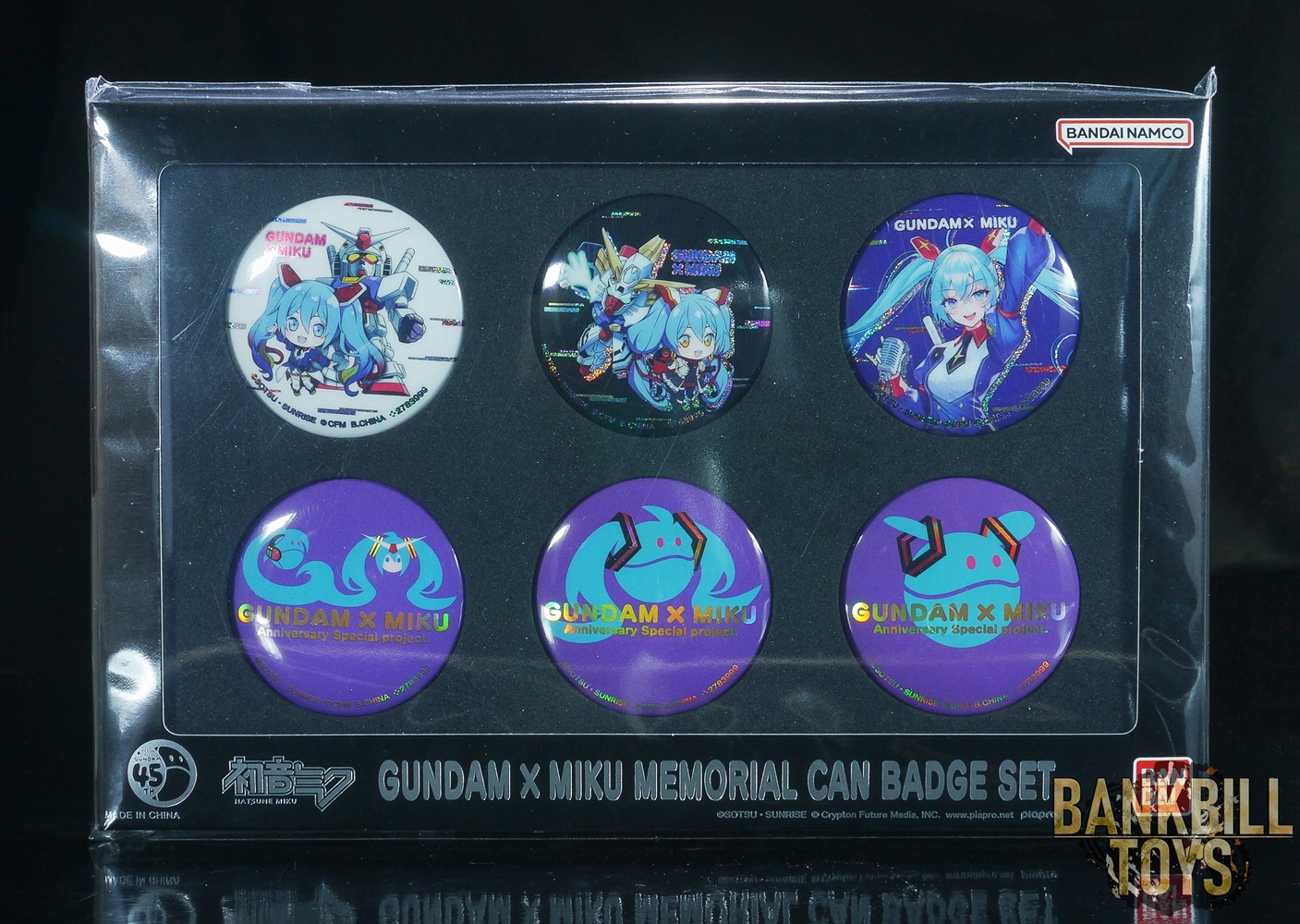 กันดั้ม Vocaloid Bandai Premium Bandai Candy Toy Online Shop Limited Gundam Series 45th Anniversary x Hatsune Miku Special Project Gundam x Hatsune Miku Collaboration Commemorative Memorial Can Badge Set