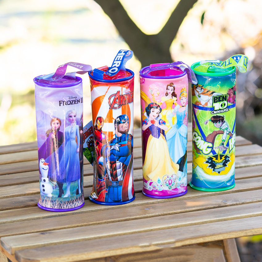 กระเป๋าดินสอ ทรงกระบอก PVC ลายการ์ตูน อเวนเจอร์ส เจ้าหญิง เบนเทน Frozen ลิขสิทธิ์แท้ พร้อมส่ง
