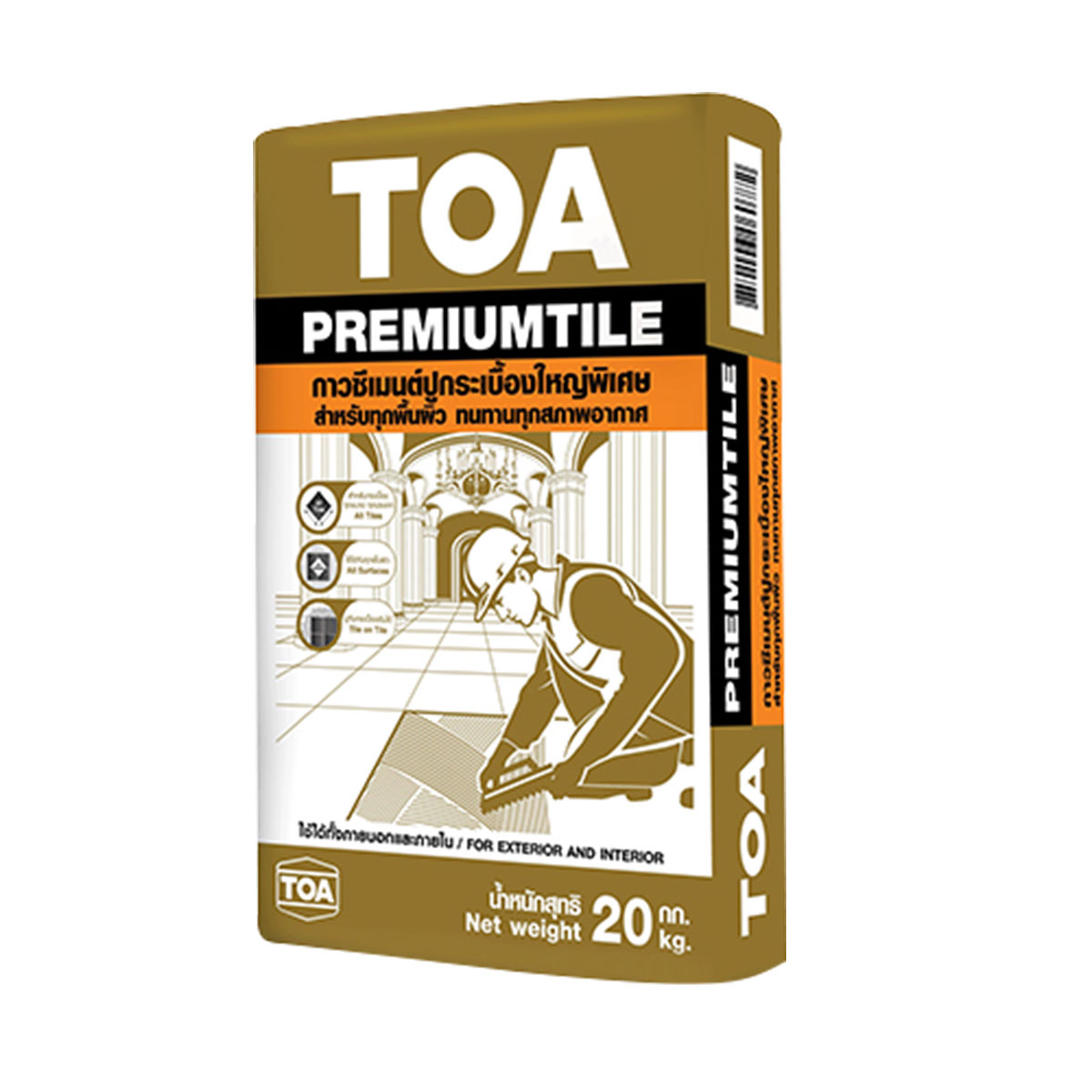 TOA กาวซีเมนต์ พรีเมี่ยมไทล์ 20กก.