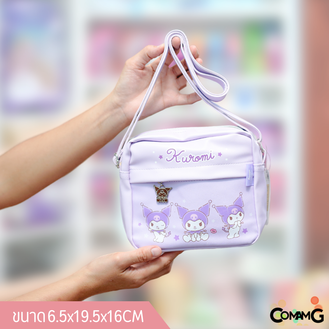 กระเป๋าสะพายข้างซานริโอ้ (Sanrio) ทรงสี่เหลี่ยน2ซิป ใส่ของได้เยอะ พร้อมส่ง