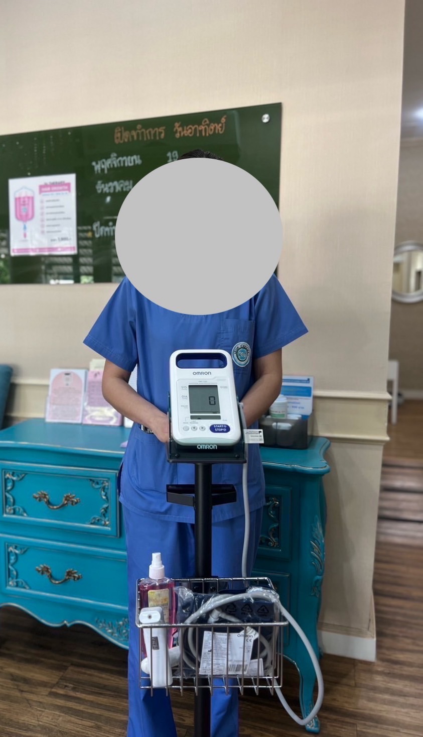 เครื่องวัดความดันโลหิตอัตโนมัติ OMRON รุ่น HBP-1320 + พร้อมรถเข็นขาตั้งครบชุด และอุปกรณ์ประกอบการใช้งาน