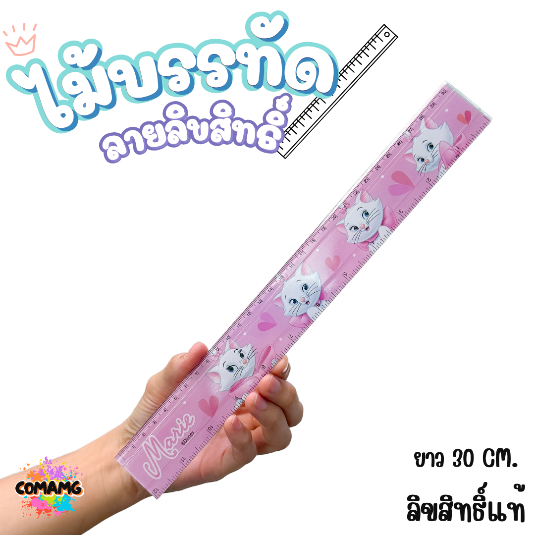ไม้บรรทัดพลาสติก ไม้บรรทัดยาว แบบบาง แบบหนา ขนาด30ซม. ลายการ์ตูน ลิขสิทธิ์แท้100% พร้อมส่ง