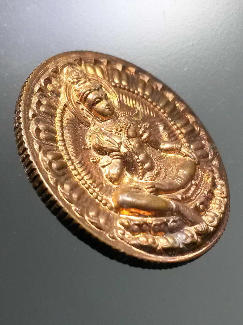 รหัสสินค้า จตุคามรามเทพ 141 เหรียญทองแดงพระเทวราชโพธิสัตว์ จตุคามรามเทพ รุ่นรวยไม่เลิก โค้ดเลเซอร์