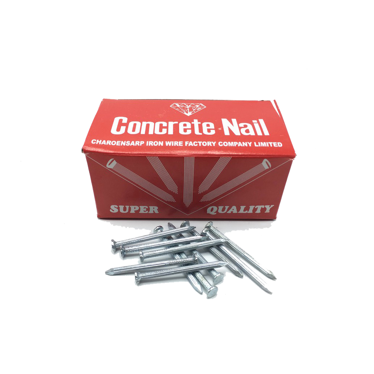 (ตราเพชร) ตะปูคอนกรีต 1-1/2"x9