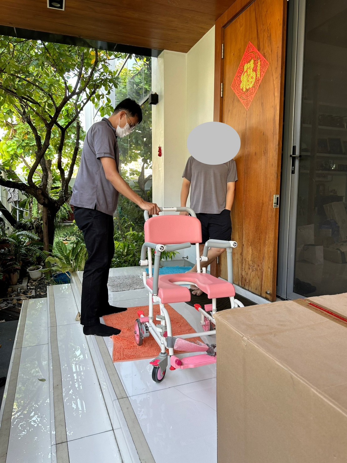รถเข็นคร่อมสุขภัณฑ์ อาบน้ำ นั่งถ่าย อเนกประสงค์ Matsunaga Wheelchair รุ่น SW21W (入浴関連) แบรนด์จากประเทศญี่ปุ่น (รุ่นยอดนิยม)